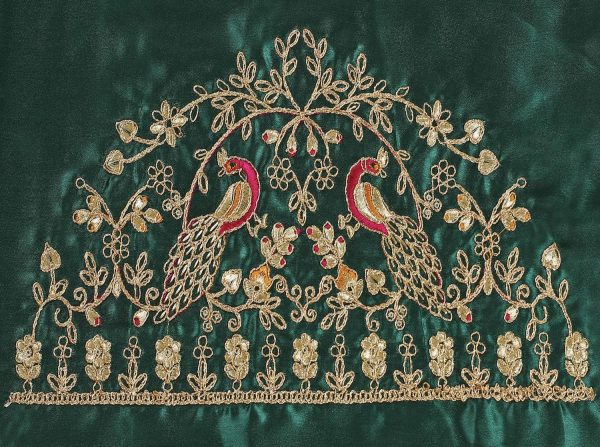 DHBlouse Satin Embroidered Blouse Material