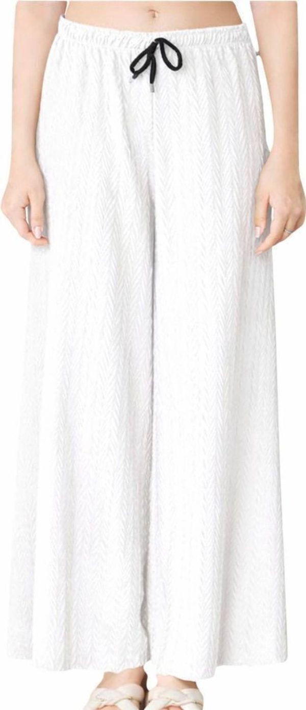 Divastri Regular Fit Women Black, White Trousers