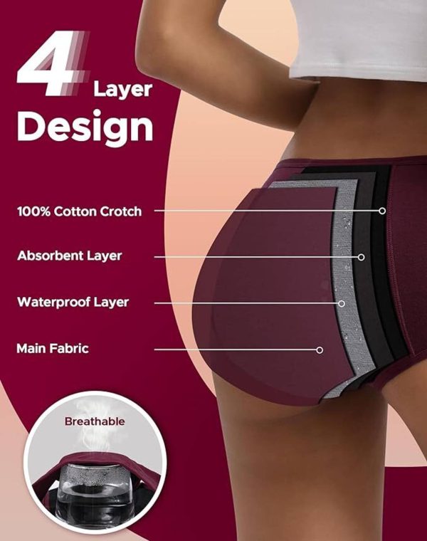 Diving deep Women Periods Grey, Maroon Panty