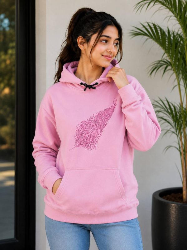 DivRa Clothing Full Sleeve Self Design Women Sweatshirt
