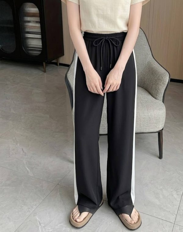 Dockstreet Striped Women Black Track Pants