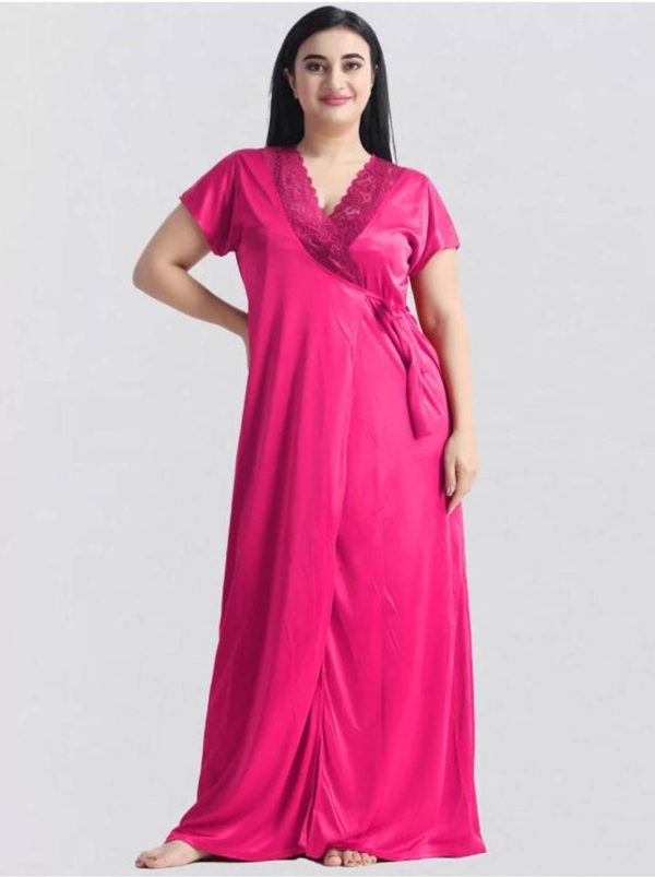 Dreamy Drapes Women Nighty with Robe