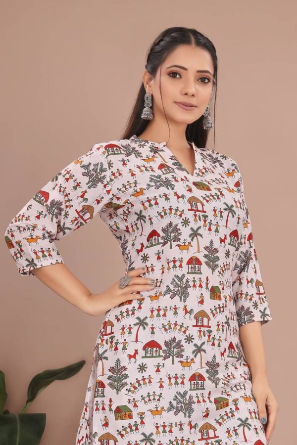 Eleriawear Women Printed, Tribal Straight Kurta