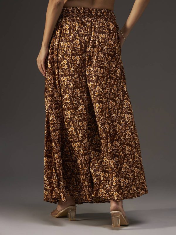 Emeros Flared Women Multicolor Trousers