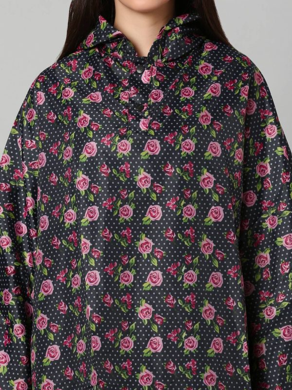 Evershine Floral Print Women Raincoat