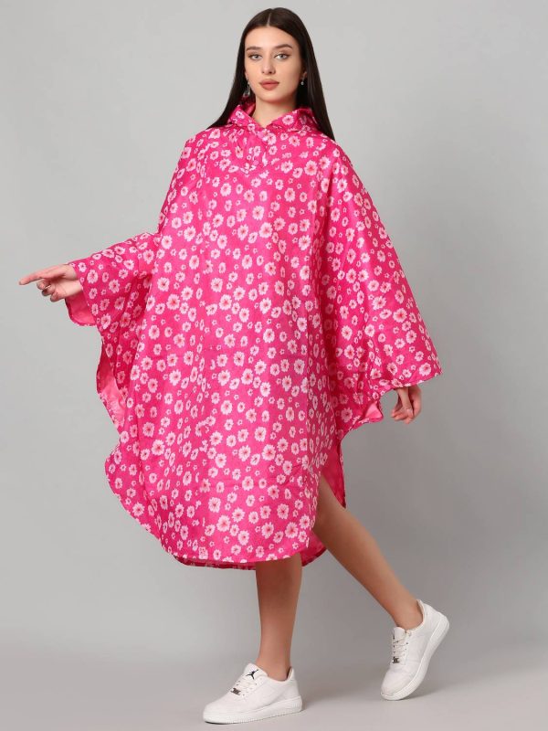 Evershine Floral Print Women Raincoat