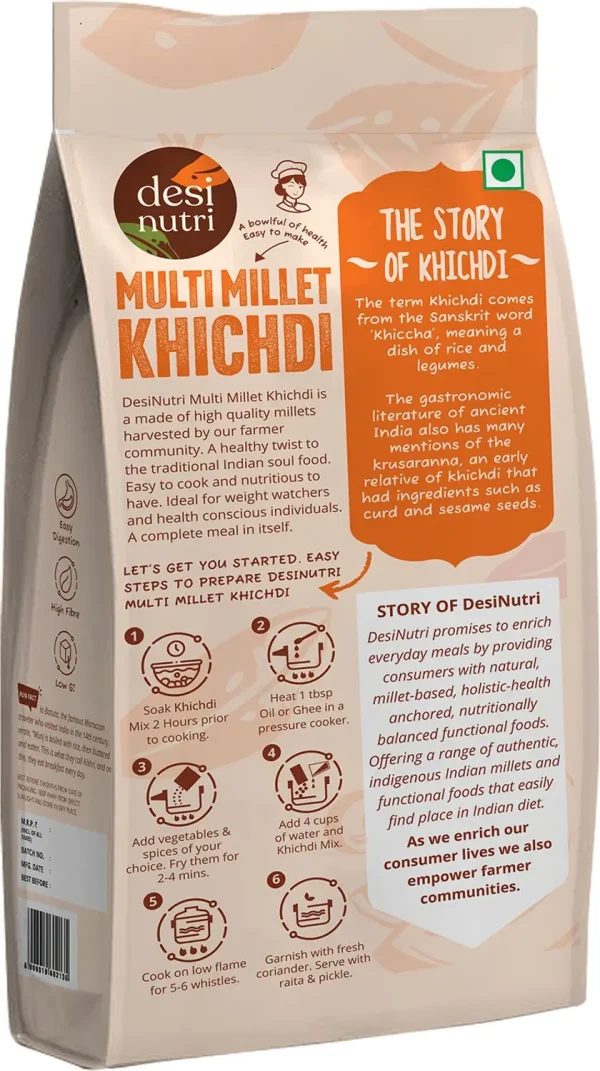 Desi Nutri by Skandhanshi Agro Foods Private Limited Multi Millet Khichdi Mix | Easy & Ready to Cook