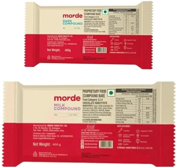 TRENDING PRODUCTS VILLA Morde Dark and Milk Compound Chocolate Bar Set | 400g Each Professional Baking Bar