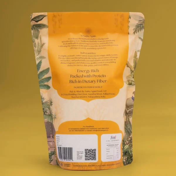 NATIVE AGAIN HERITAGE Indrayani Rice | True Heirloom Grain | Naturally Fragrant & Soft Texture Indryani Rice (Medium Grain, Sticky)