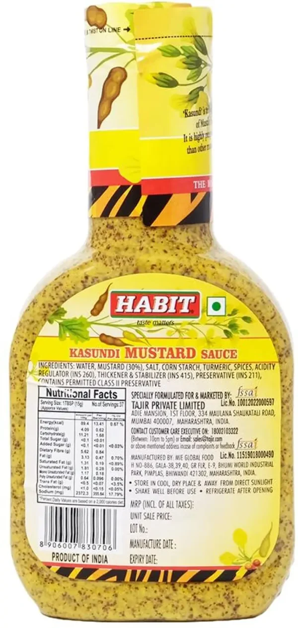 HABIT Kasundi Mustard Bold & Pungent Paste 560g x Pack of 1 | Ideal for Cooking Sauce