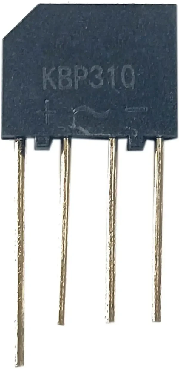 jiSECURE KBP310 3 Amp 1000V Bridge Rectifier Diode Single Phase, 4 PIN (Pack of 5) Automotive Electronic Hobby Kit
