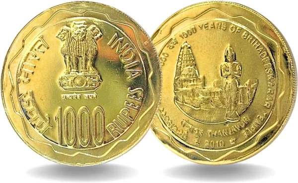 Luxury Big 60 Gram 1000 Rs 1869-1948 MAHATMA GANDHI, India Gold-Plated Medieval Coin Collection