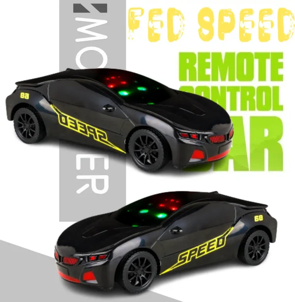 CADDLE & TOES Famous Car Remote Control 3D with LED Lights, Chargeable