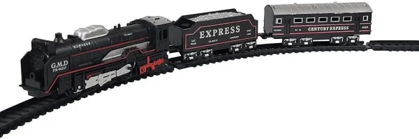 Braintastic Headlight Toy Train Set, 13 Pieces Battery Operated Toy Set for Kids