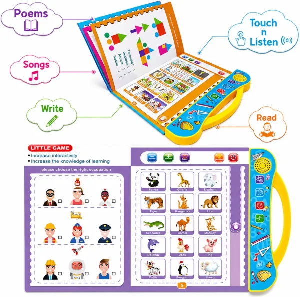 Earendelkids Interactive Talking Sound Book for Kids | Book for Toddlers 2-6 Years