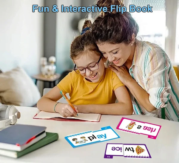 jofraking Word Family Build Book,Learn to Read Phonics for Kids,30 Read & Rhyme Flip Books