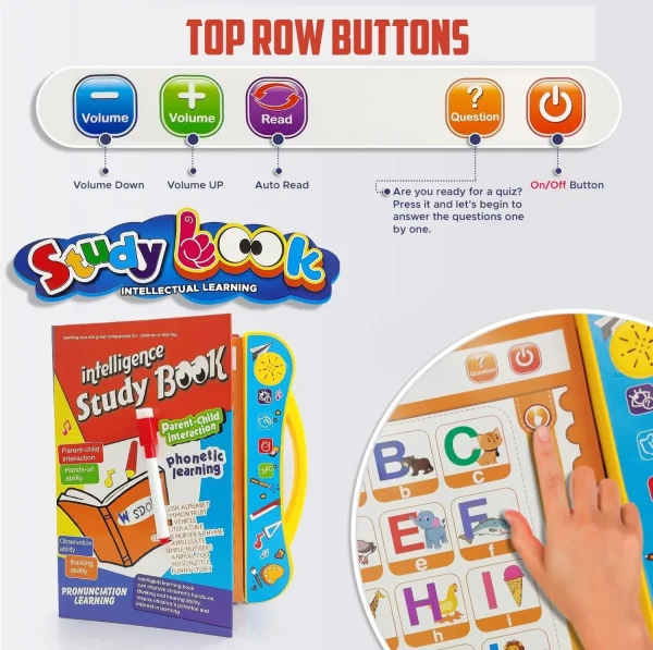 Kidzfun Educational Learning Book for 3+ Kids, Boys, Toddlers (Intelligence Book)