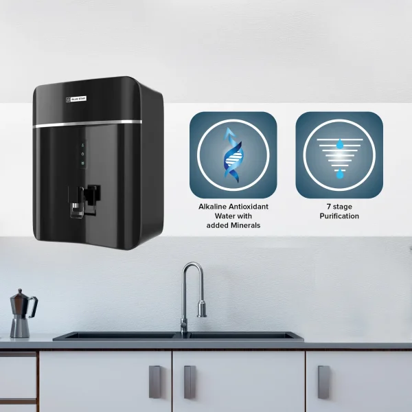 Blue Star Opulus 8 L RO + UV + UF + Alkaline Water Purifier Suitable for all - Borewell, Tanker, Municipality Water