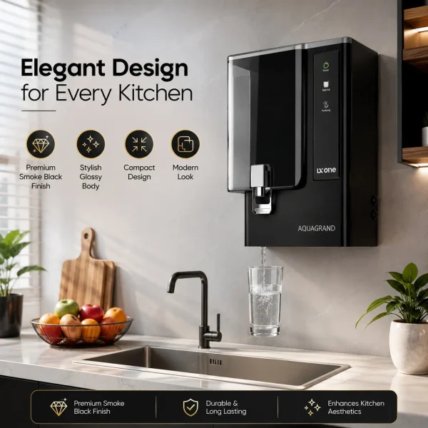 Aquagrand Glam Edition With Smart LED Indicators 8 L RO + UV + UF + TDS Control Water Purifier