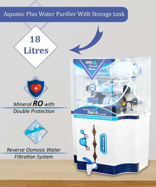Aquatec Plus Skyland 18 L RO + UV + UF + TDS Control Water Purifier