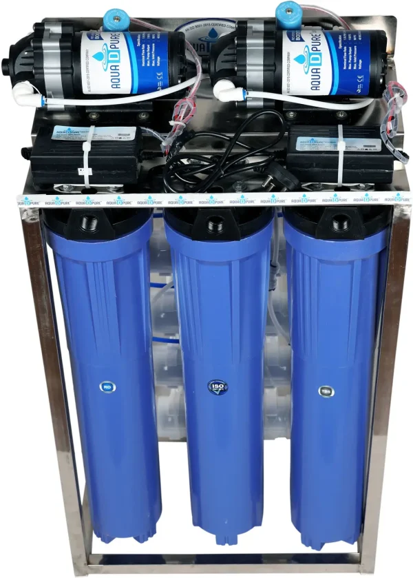 AquaDpure 100 LPH Commercial RO + UV Water Purifier System/Plant 100 Liter Per hour Stainless Steel Fully Automatic with auto shut off sensor, TDS...