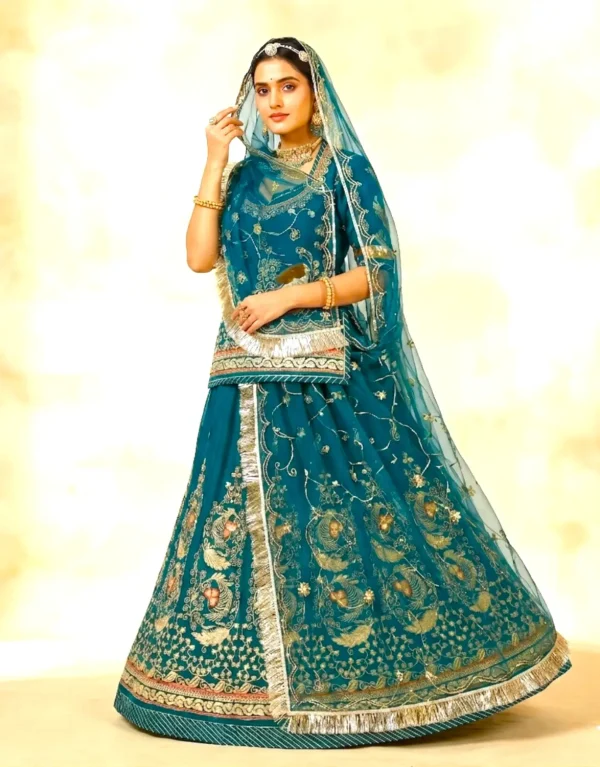 GHOOMAR Embroidered Semi Stitched Rajputi Poshak