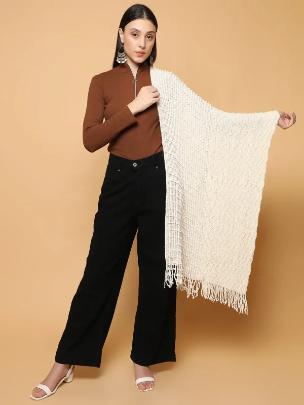 Kashmiri Thead Wool Embroidered Women Shawl