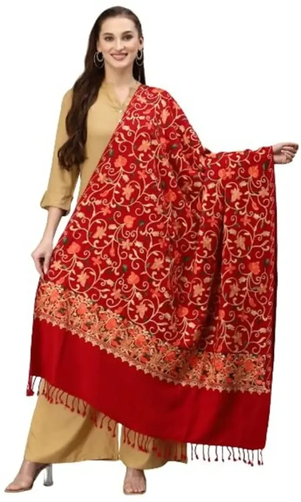 GK VILLA Poly Wool Woven Women Shawl