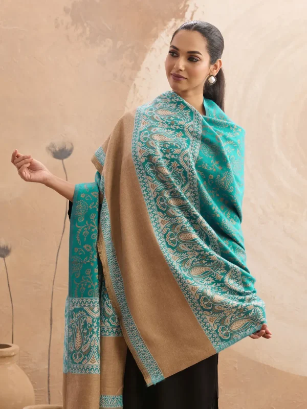 GK VILLA Poly Wool Woven Women Shawl