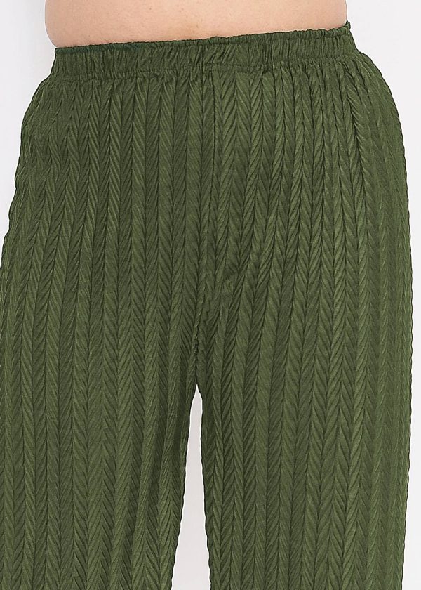 FIT FLICK Comfort Fit Women Green Trousers