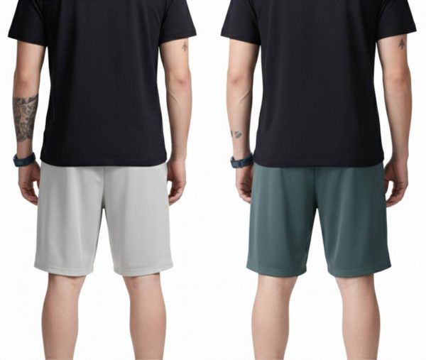 FLYZEN Solid Men Grey Regular Shorts