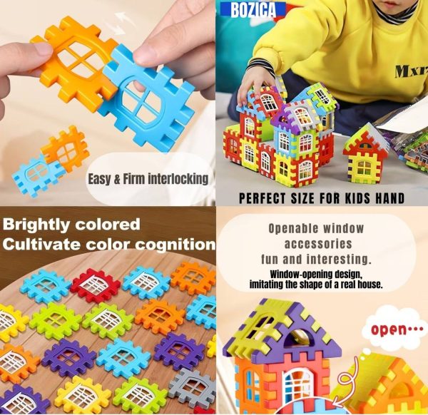 FTAFAT Happy House Building Blocks, Learning/Educational Puzzle Toy,Best Gift for Kids