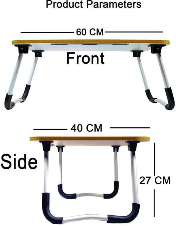 FurniGully Study Table for Students Wood Portable Laptop Table