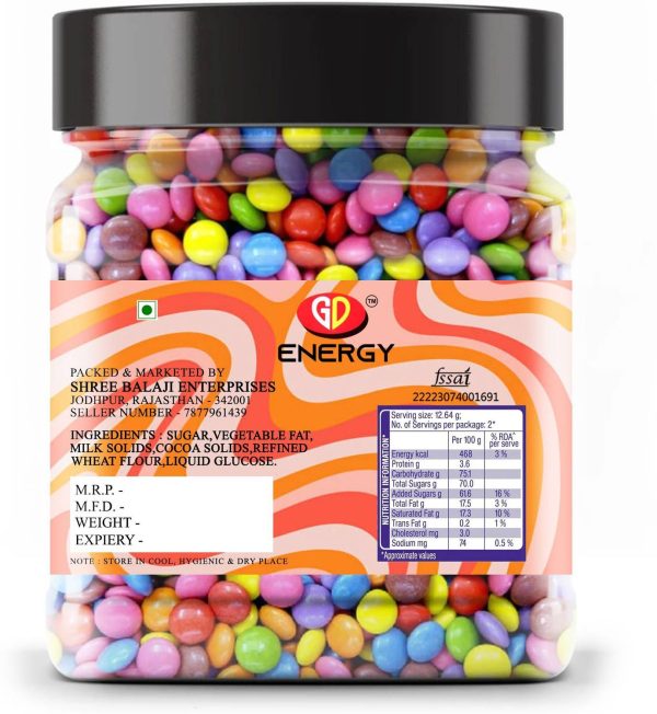 Gd Energy Chocolate Gems Candy | Button Candy And Chocolate Munchies Chocolate Candy