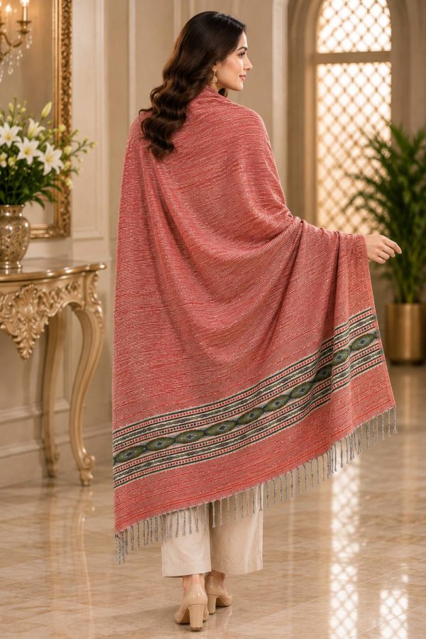 GK VILLA Acrylic, Wool Embroidered Women Shawl