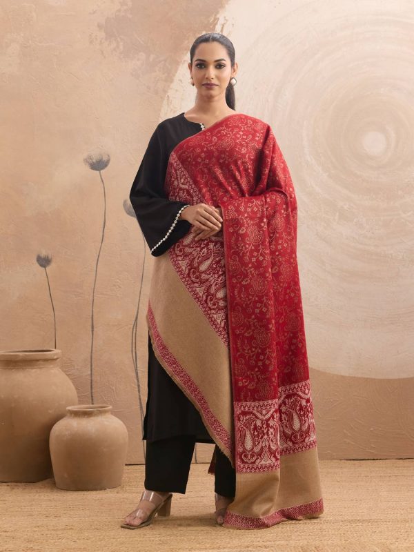 GK VILLA Poly Wool Woven Women Shawl