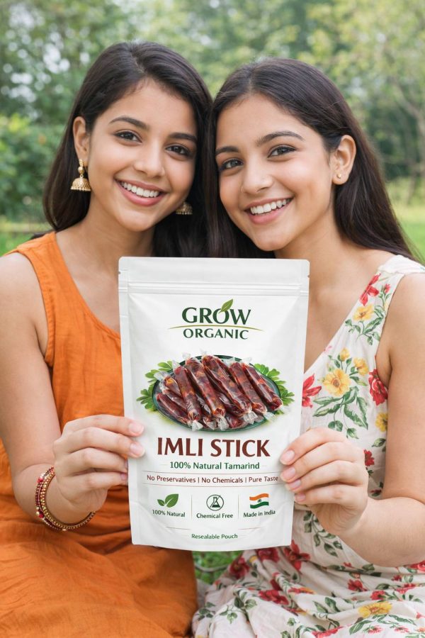 Grow Organic Imli Stick | Tamarind Stick | Natural Imli Patti | Traditional Chatpata Treat Traditional Indian street-style imli flavor Candy