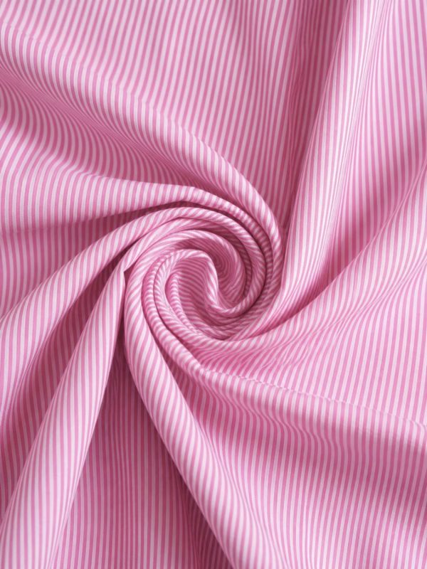 HappyBestie Women Striped Casual Pink, White Shirt