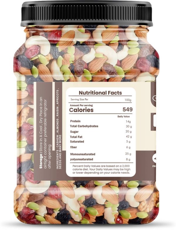 HighFresh Premium Energy Booster Nutmix | Healthy Snack , Rich in Protein & Fiber | Assorted Seeds & Nuts