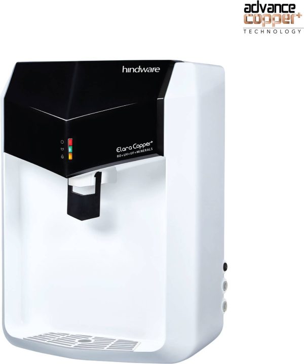 Hindware Elara Copper+ 7 L RO + UV + UF + Minerals Water Purifier Suitable for all - Borewell, Tanker, Municipality Water