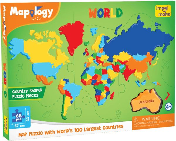 Imagimake Mapology World Map & Its Countries- Learning Aid & Educational Toy- Age 4 years+