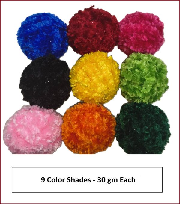 inspirobox Woolen Rangoli mat Kit – 09 Yarn Sets with Premium Fabric for Decoration