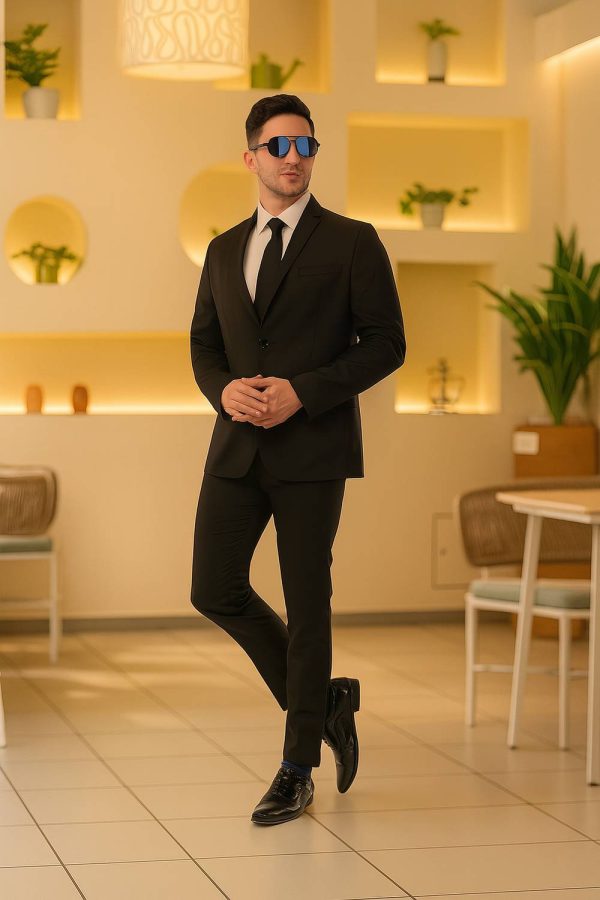 integration Solid Single Breasted Formal Men Blazer