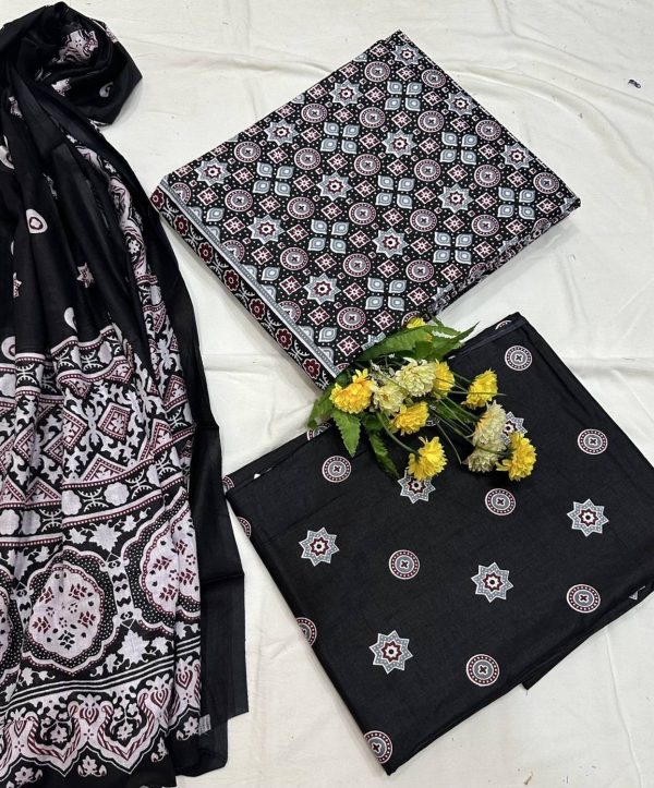 IshwarCreation Cotton Blend Printed Salwar Suit Material