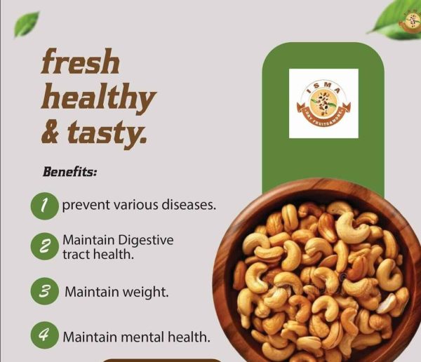 Isma food products Premium Whole Kaju (Cashews) 200g | Fresh & Crunchy Dry Fruits Cashews