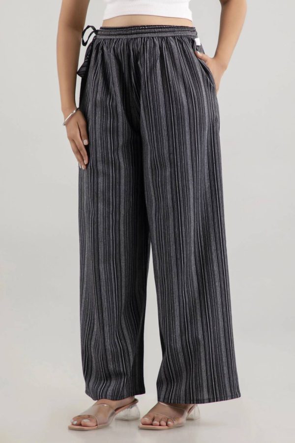 KANCHUK Regular Fit Women Black, Grey Trousers