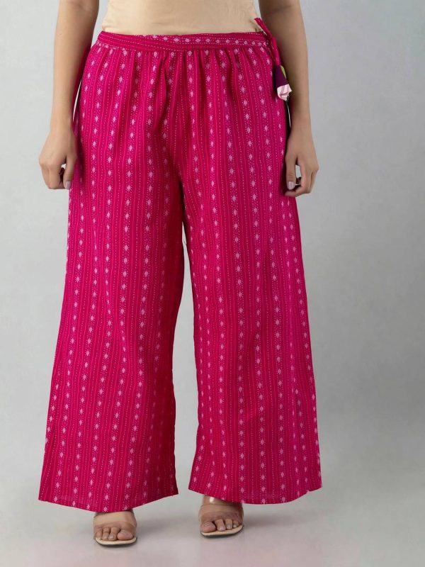 KANCHUK Regular Fit Women Pink Trousers