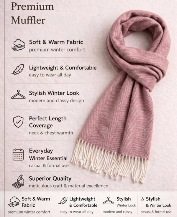 Kanigari Women Multicolor Soft Muffler for Ladies Warm Wool Scarf for Girls Winter Season Woven Women Muffler