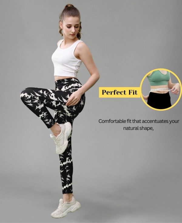 Kashikey creation Graphic Print Women Black, White Tights