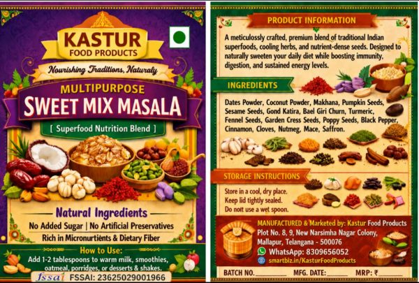 Kastur Food Products Sweet shake mix